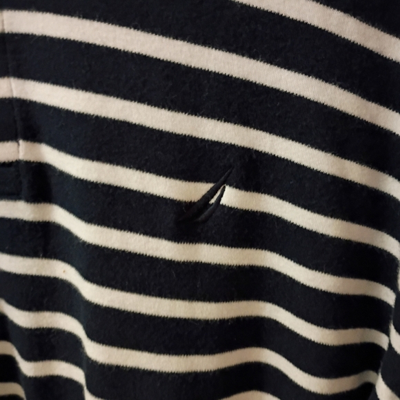 Blue And White Striped Nautica Long Sleeve - Picture 3 of 5